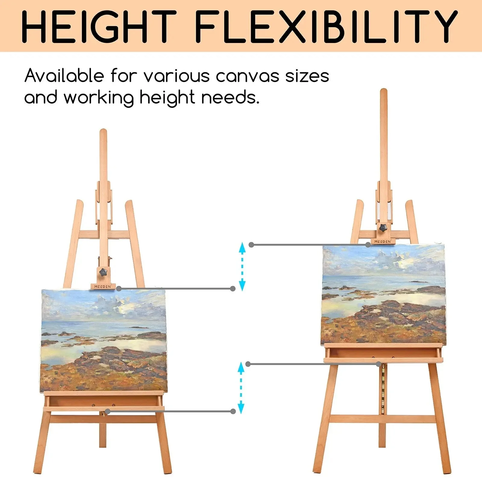 MEEDEN Large A-Frame Adjustable Artist Easel Stand-W09B - Image 10