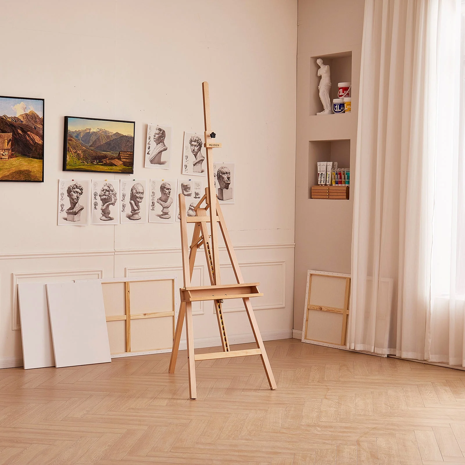 MEEDEN Large A-Frame Adjustable Artist Easel Stand-W09B - Image 6