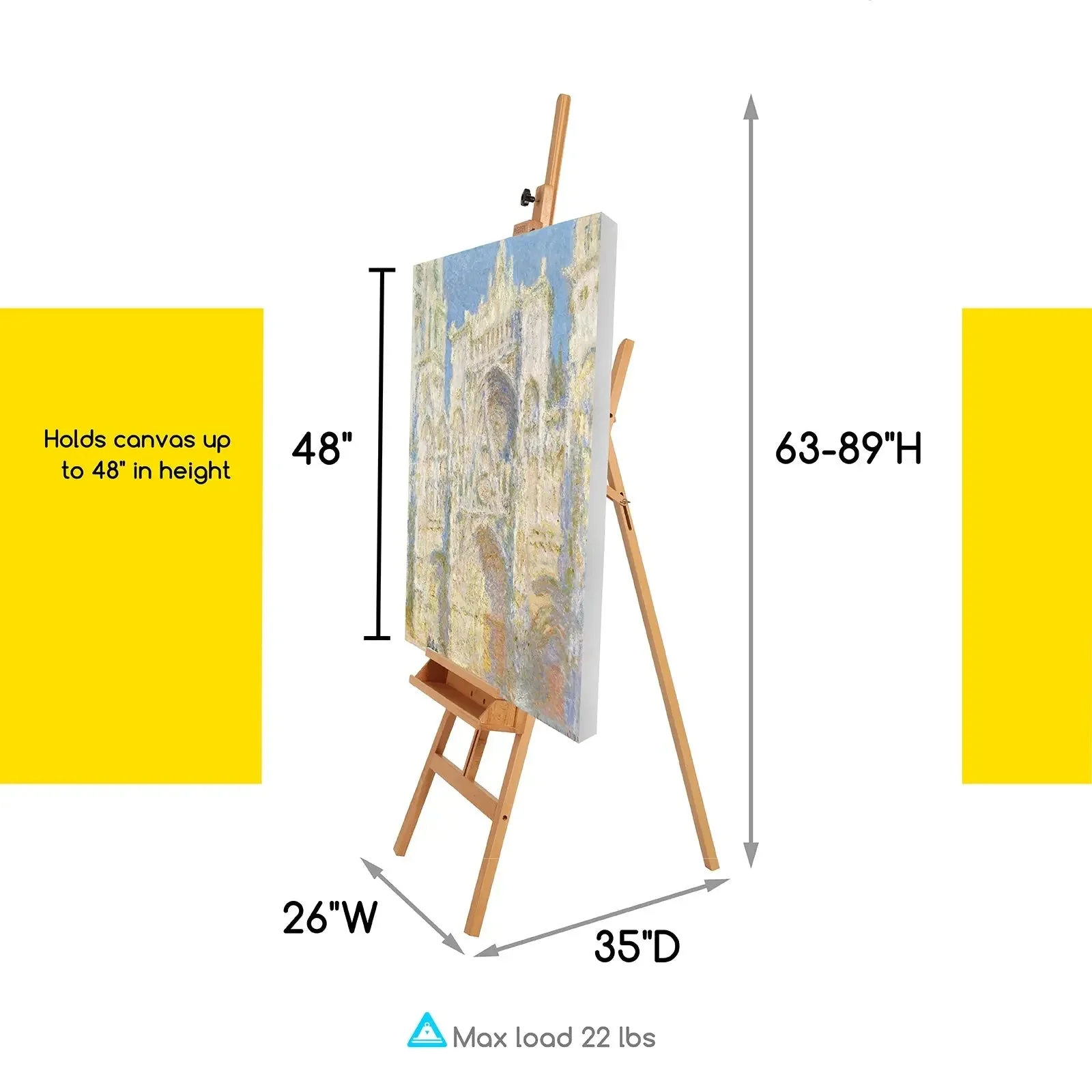 MEEDEN Large A-Frame Adjustable Artist Easel Stand-W09B - Image 7