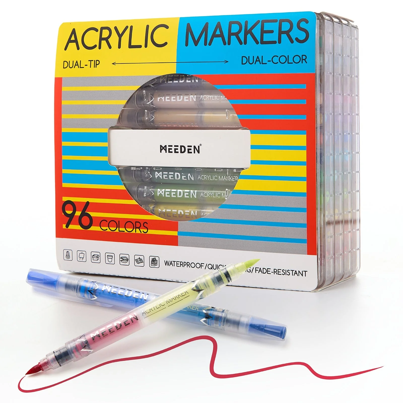 MEEDEN Dual Tip Acrylic Paint Markers – 48 / 96 / 120 Colors - Image 2