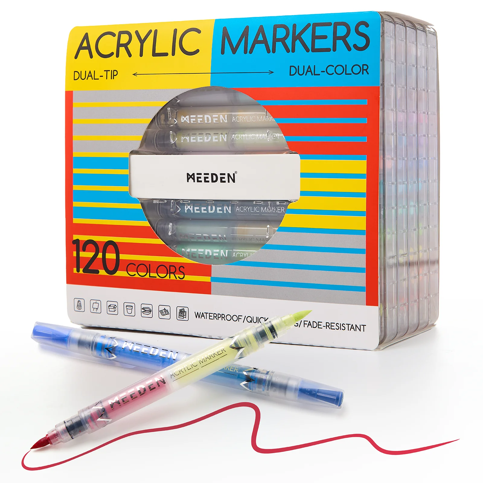 MEEDEN Dual Tip Acrylic Paint Markers – 48 / 96 / 120 Colors - Image 3
