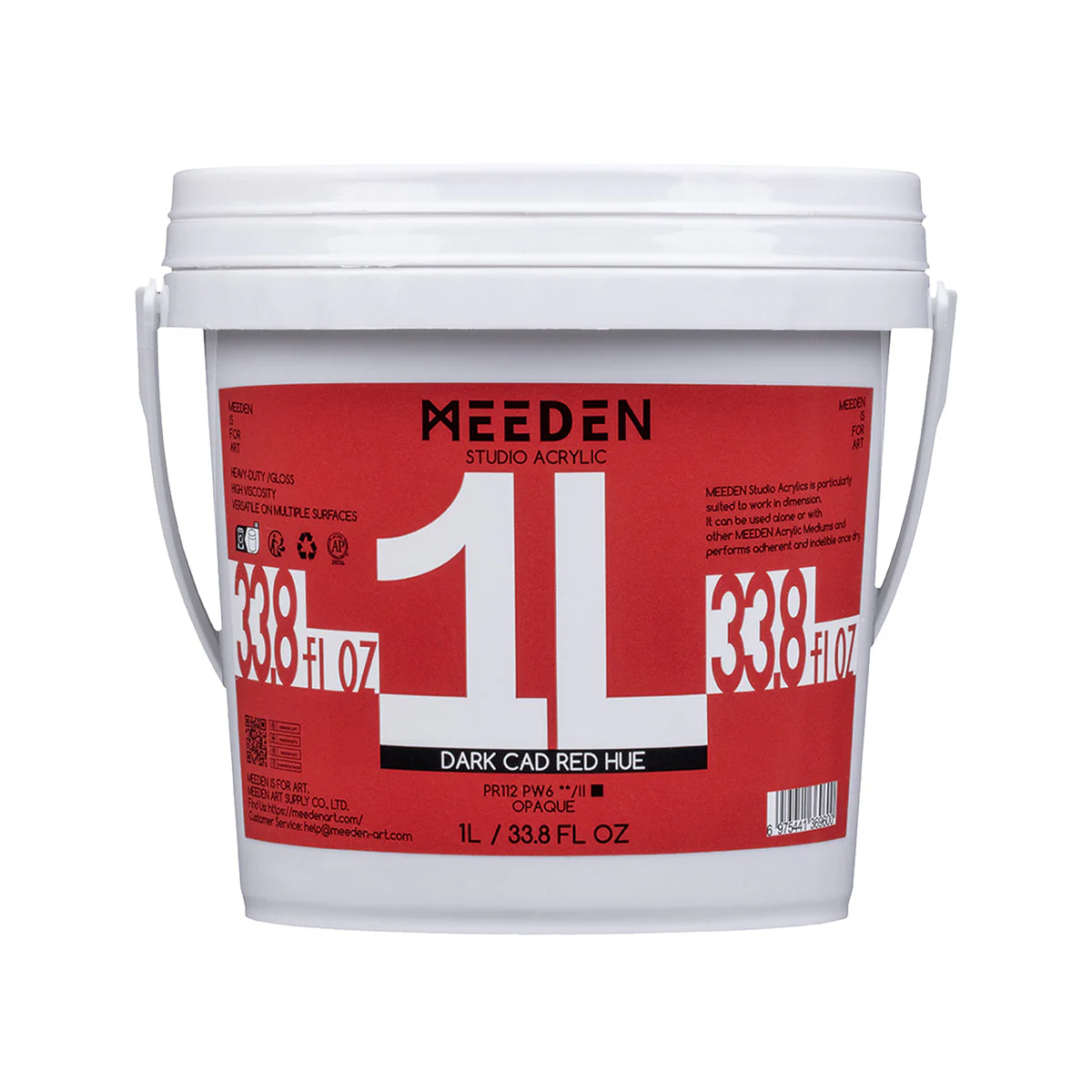 MEEDEN Studio Acrylic Paint, 1 L / 33.8 oz, 6 Colors - Image 10