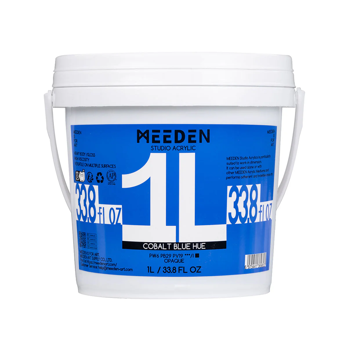 MEEDEN Studio Acrylic Paint, 1 L / 33.8 oz, 6 Colors - Image 12