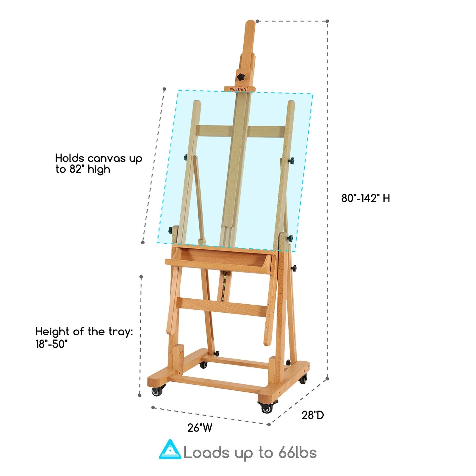 MEEDEN Extra Large Heavy Duty Artist Easel Stand-W11 - Image 5