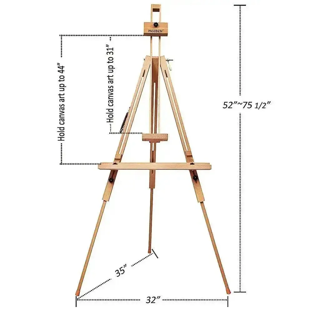 MEEDEN Tripod Plein Air Painting Easel with Carrying Case-W07E - Image 3