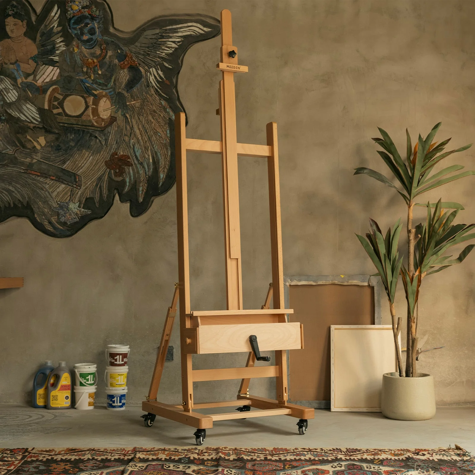 MEEDEN Deluxe Crank Adjusting Master Artist Easel Stand- W15S - Image 4