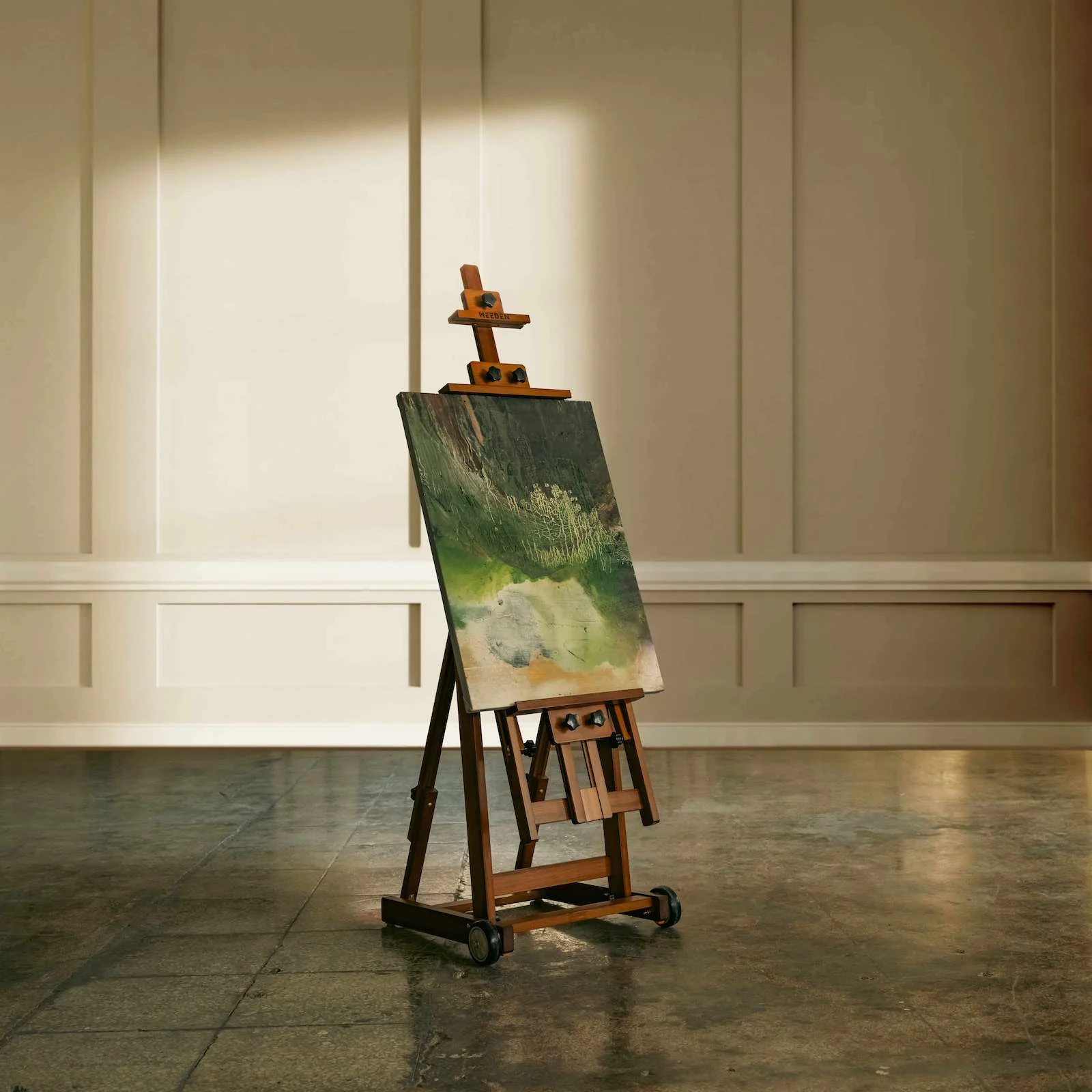 MEEDEN Versatile Studio H-Frame Artist Easel-Walnut-W14 - Image 7