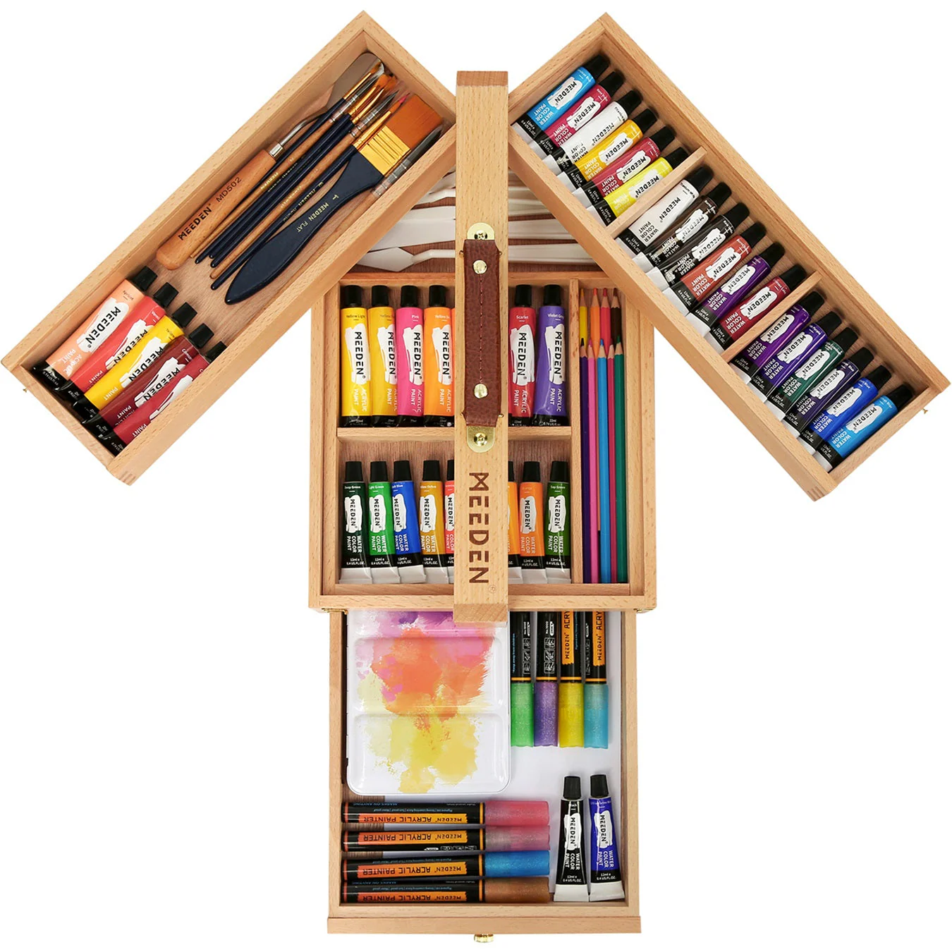 Wooden Art Supply Storage Box - Image 7