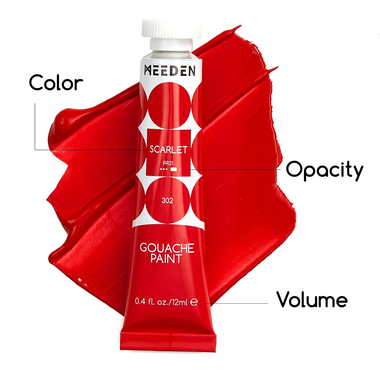 MEEDEN Gouache Paint Set, 12 Tubes, 12 ml / 0.4oz - Image 3