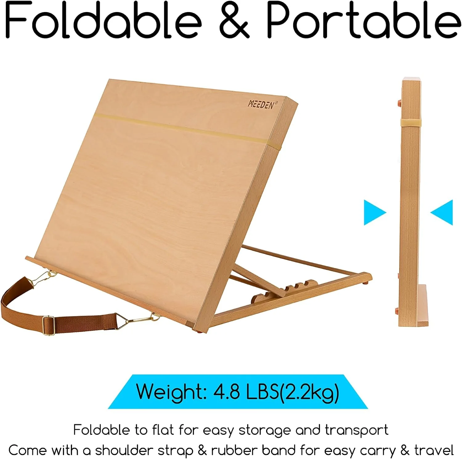 MEEDEN Large Studio Artist Sketching Tabletop Easel - Image 8