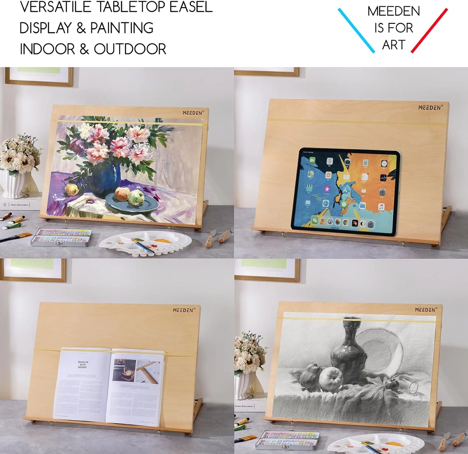MEEDEN Large Studio Artist Sketching Tabletop Easel - Image 9