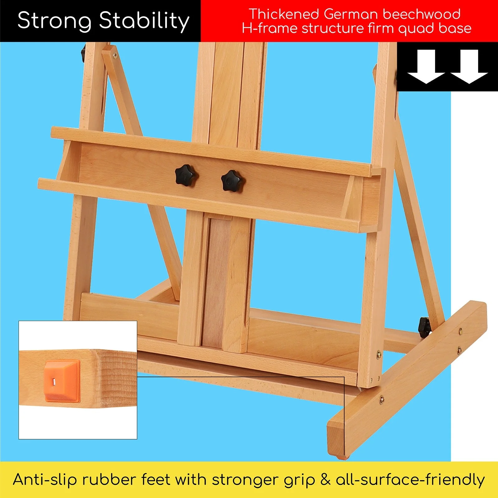 MEEDEN Classic Heavy Duty H-Frame Artist Easel-DW01 - Image 4