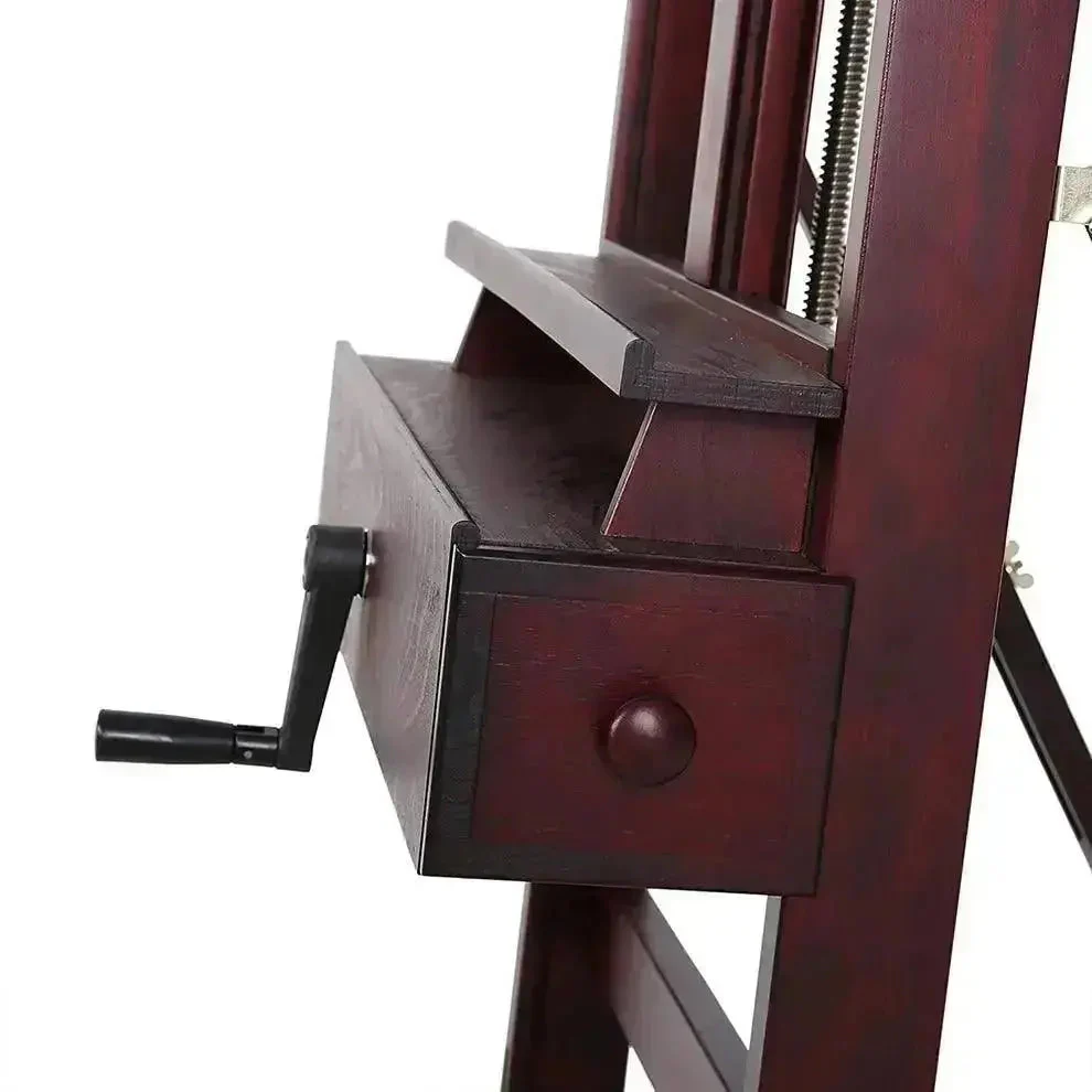 MEEDEN Deluxe Crank Adjusting Master Artist Easel Stand-Cherry Walnut-W15S - Image 8