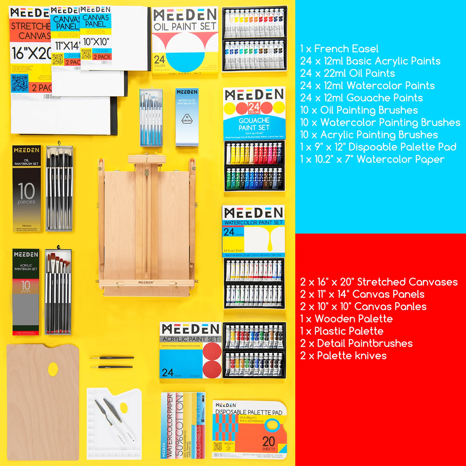 MEEDEN Deluxe All-in-one Art Painting Set, 141 Pieces - Image 2