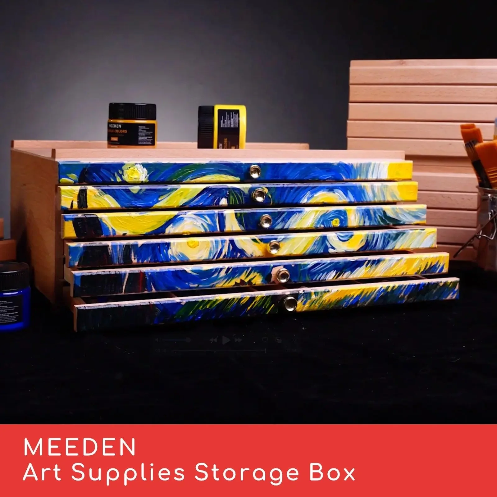 MEEDEN 10-Drawer Art Supply Storage Box - Image 2
