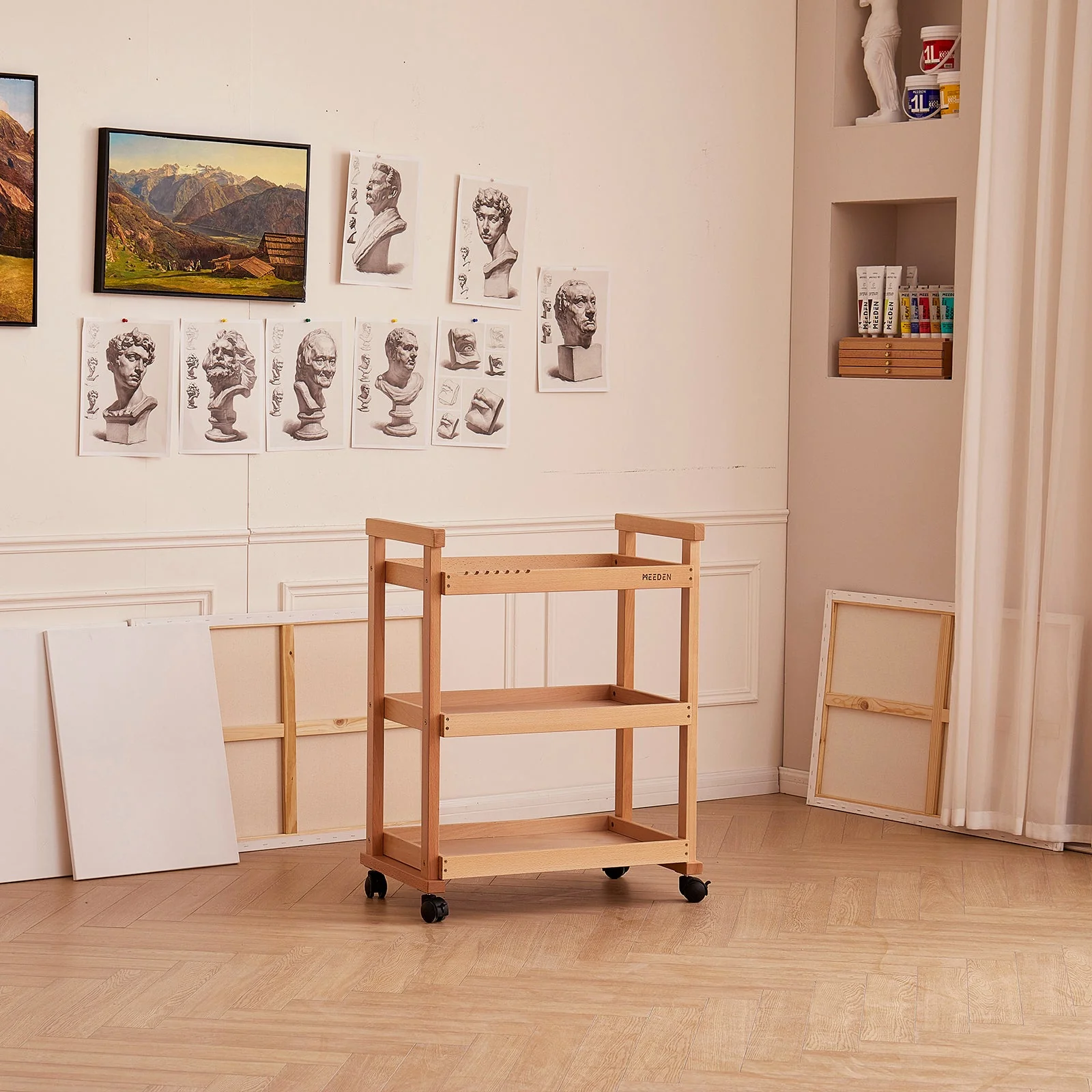 MEEDEN 3-Tier Storage Art Cart/Trolley-W13 - Image 3