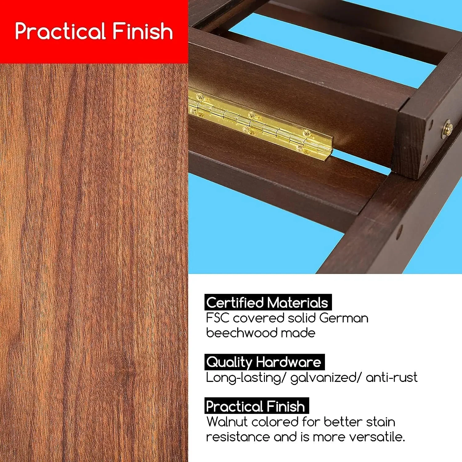 MEEDEN Classic Heavy Duty H-Frame Artist Easel-Walnut-DW01 - Image 5
