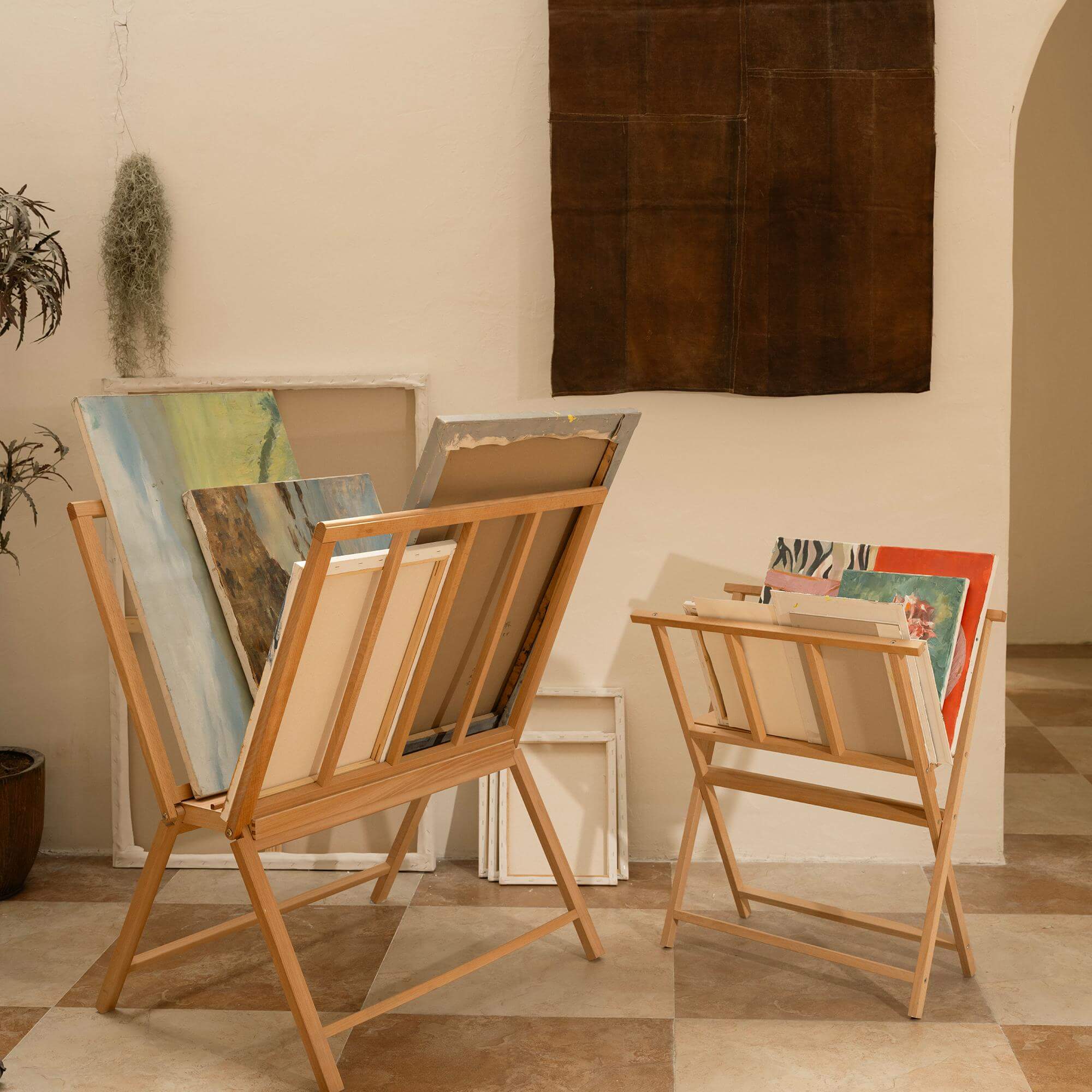 MEEDEN Folding Art Print Rack-Natural Wood -Small - Image 3