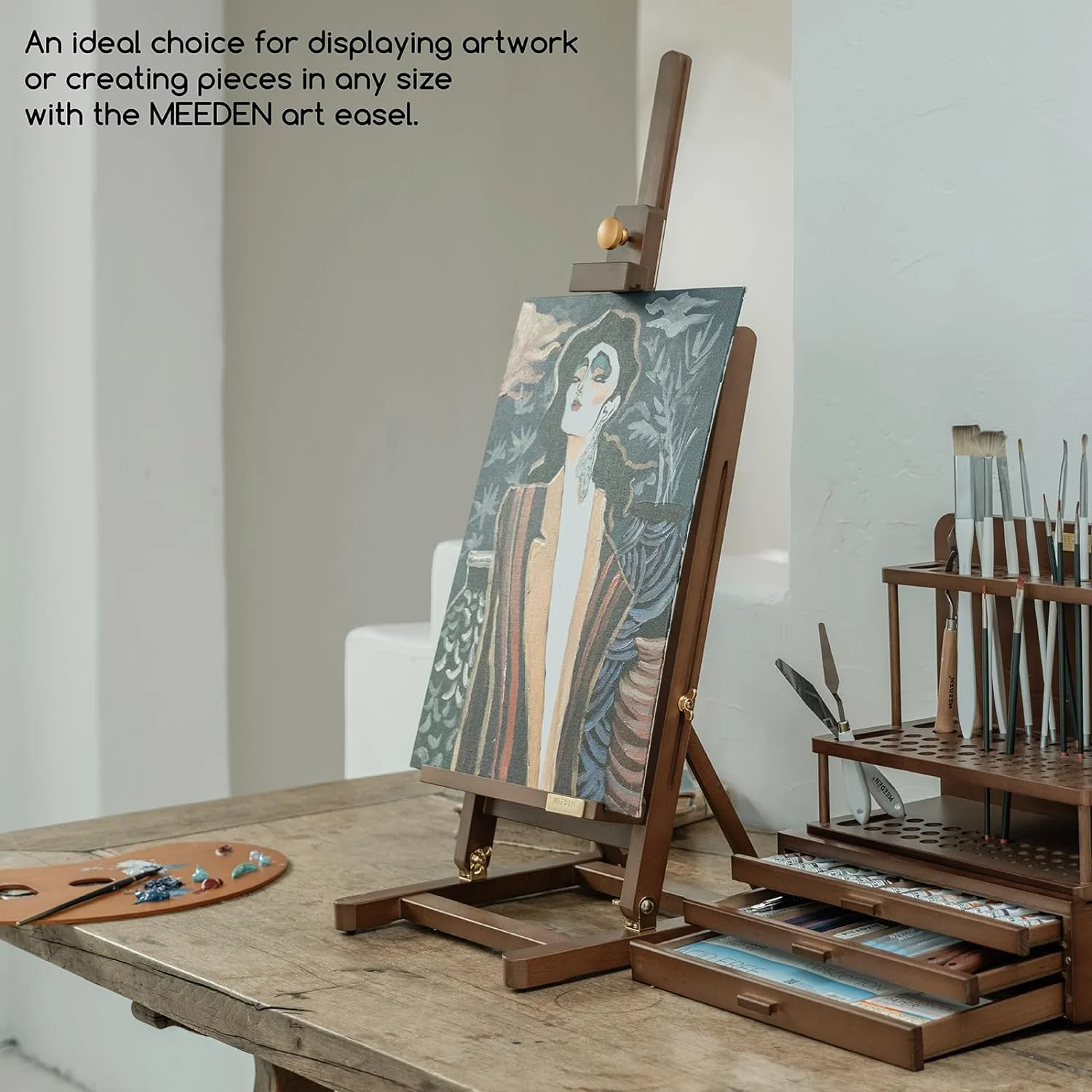 MEEDEN Pro Adjustable Beech Wood H Frame Tabletop Easel-HJ-10 - Image 3