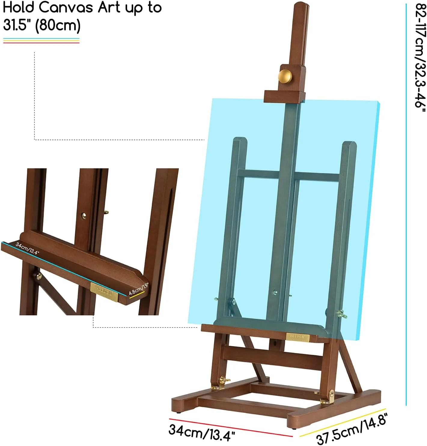 MEEDEN Pro Adjustable Beech Wood H Frame Tabletop Easel-HJ-10 - Image 7