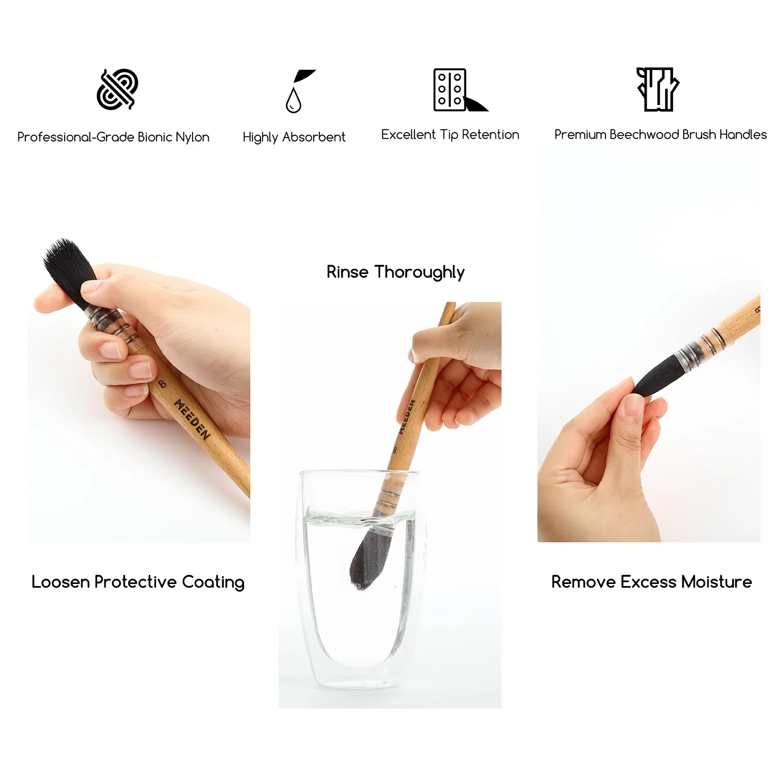 MEEDEN Professional Watercolor Brushes - Image 8
