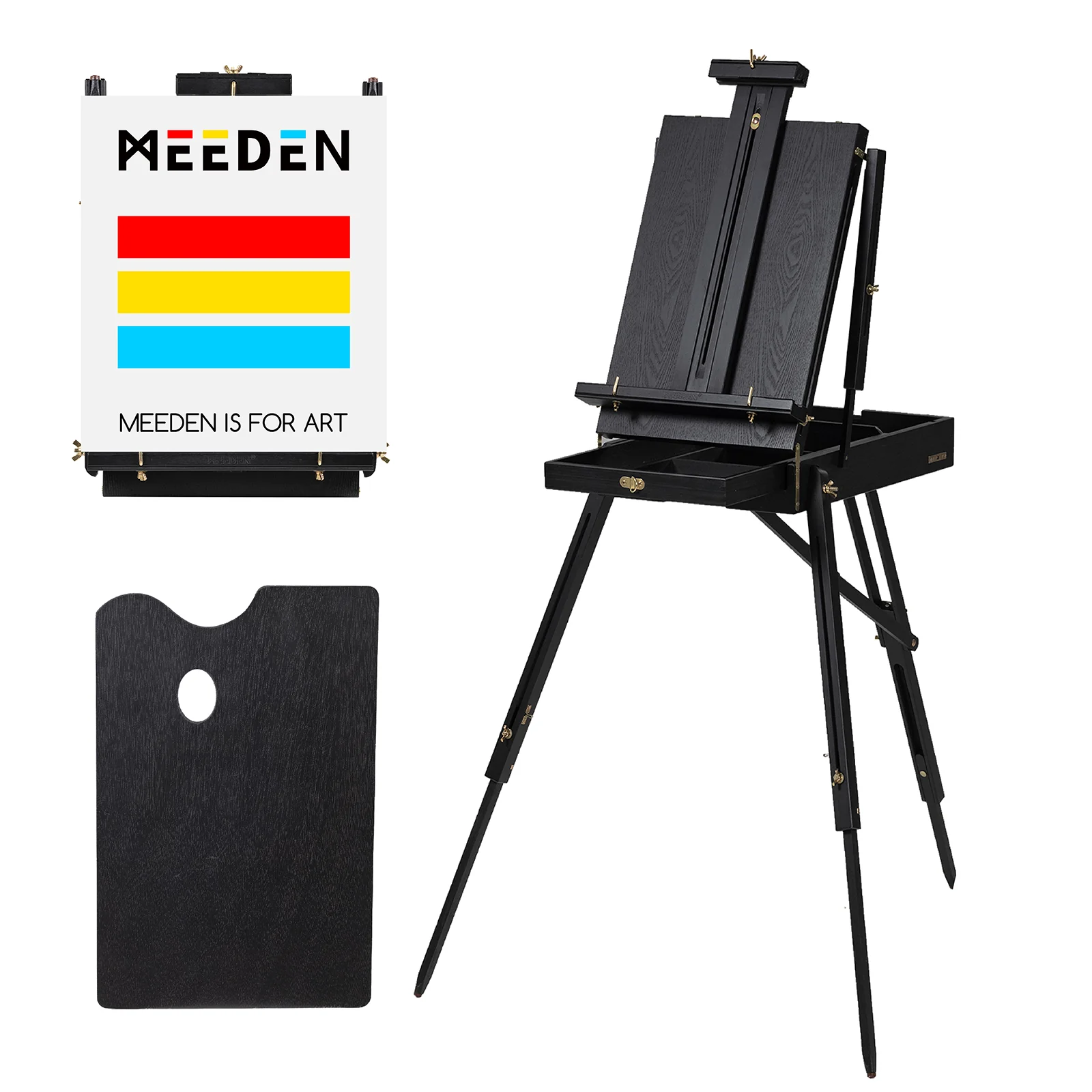 MEEDEN Wood Plein Air French Easel, Foldable & Spacious -HX-3 - Image 7