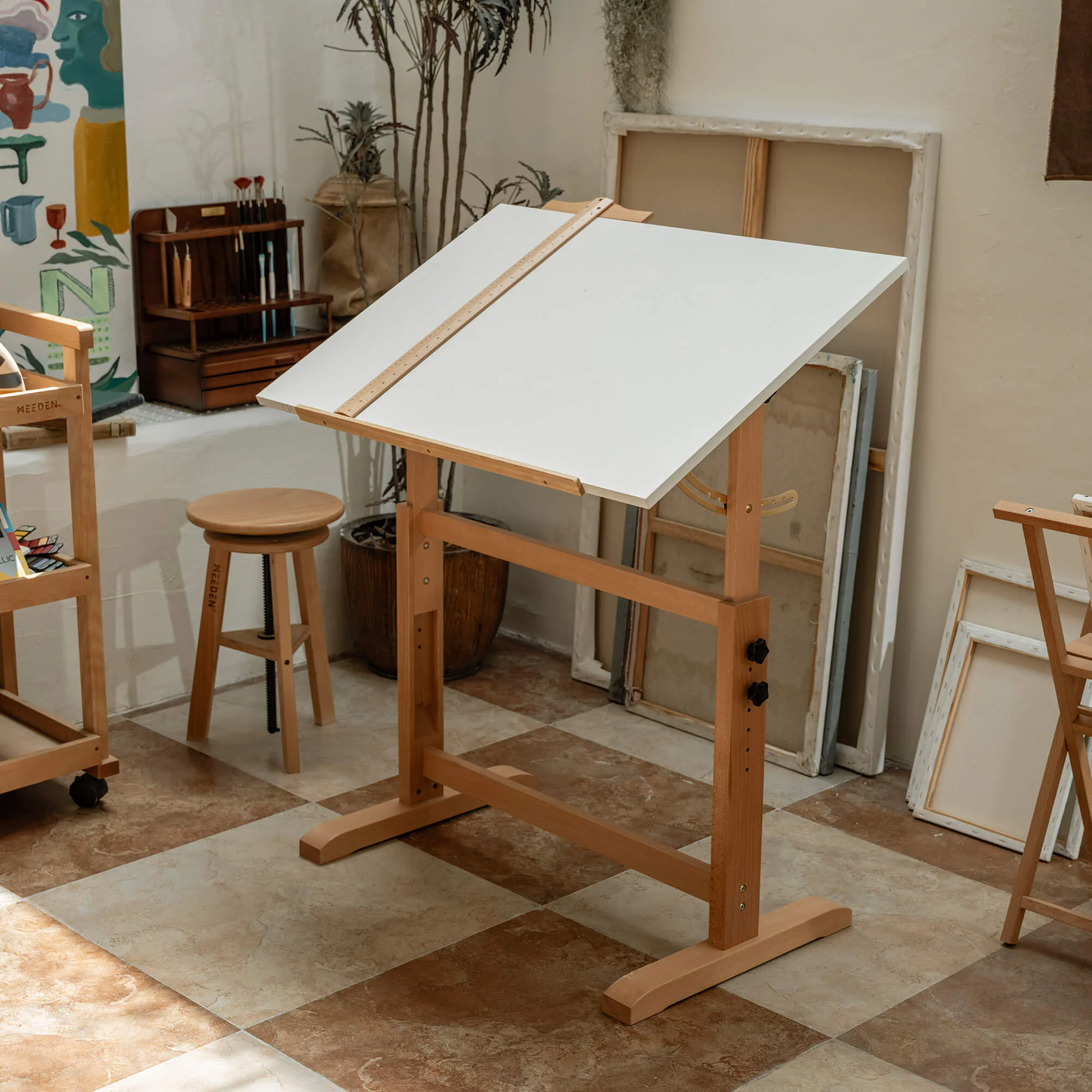 MEEDEN Adjustable Wooden Drafting Table, White-XSZ-5 - Image 12