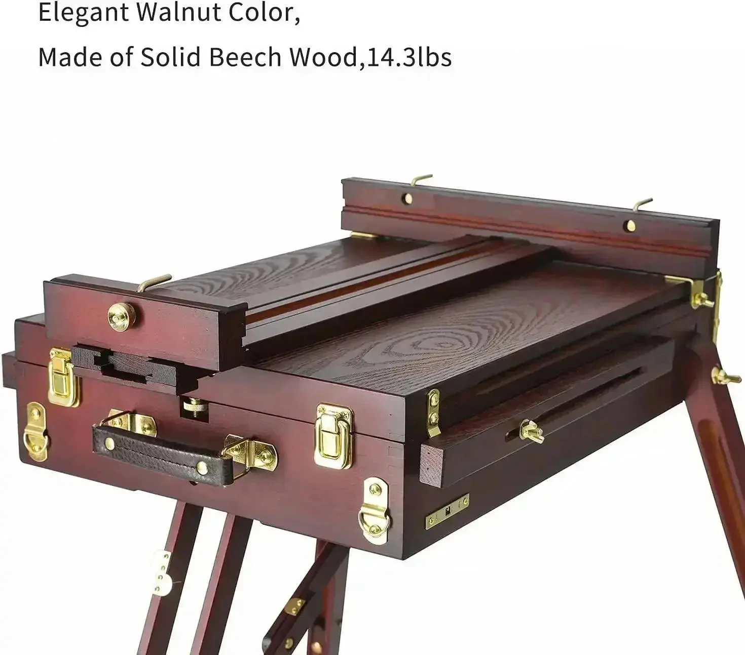 MEEDEN Solid Beech Wood French Easel-Dark Walnut-HX-3 - Image 9