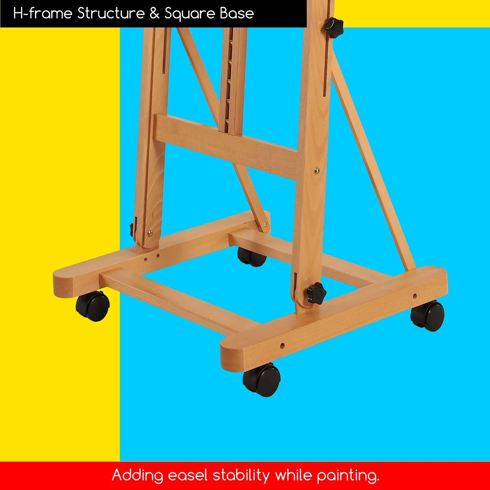 MEEDEN H-Frame Artist Easel with Storage Tray-W02 - Image 8